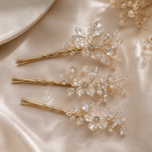 Crystal Blossom Hair Pin Set