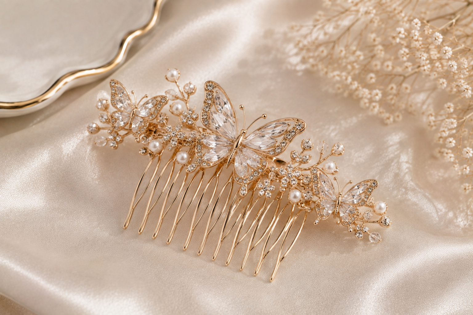 Butterfly Crystal Hair Comb