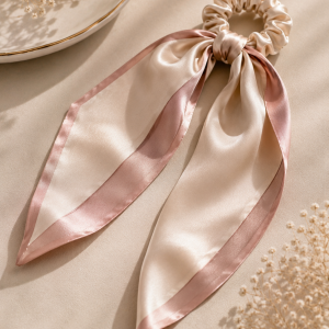 Silk Ribbon Ponytail Scarf